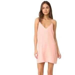 La Ligne Blush Pink Mini Slip Dress Sz Small Adjustable Straps Sustainable